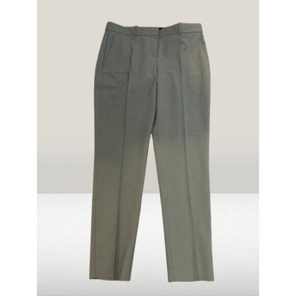 Theory 96% Wool Straight-Leg Trousers With Pleated Front & Side Pockets Size 8 - Picture 1 of 10